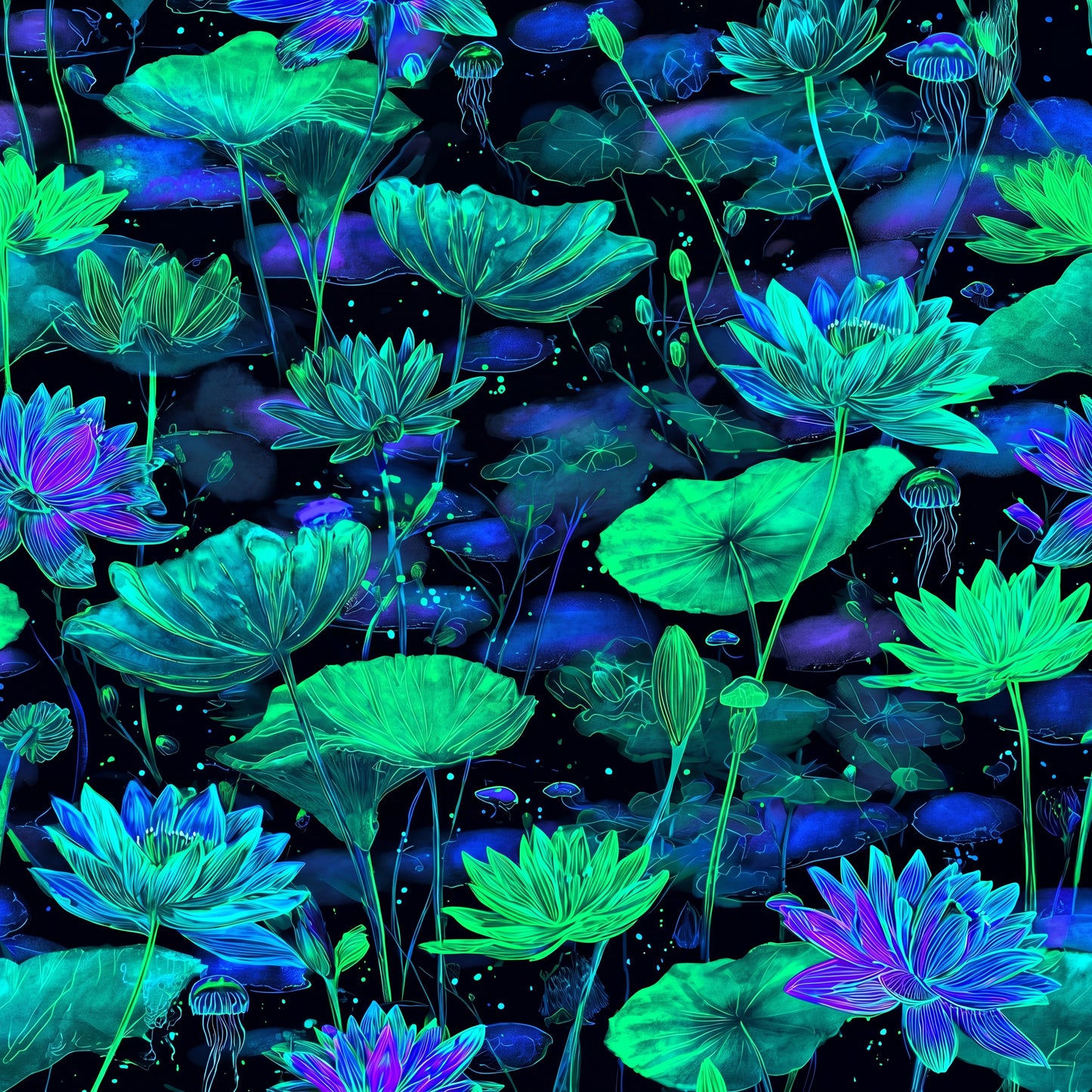 Midnight Lotus Mini Canvas