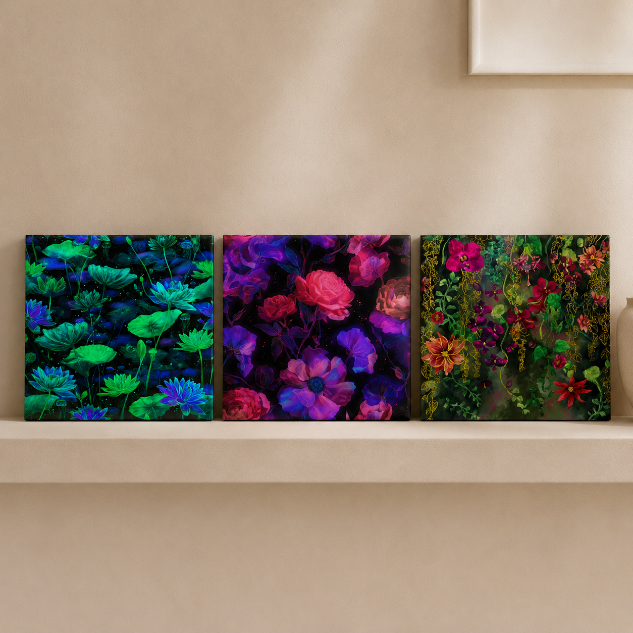 Midnight Lotus Mini Canvas