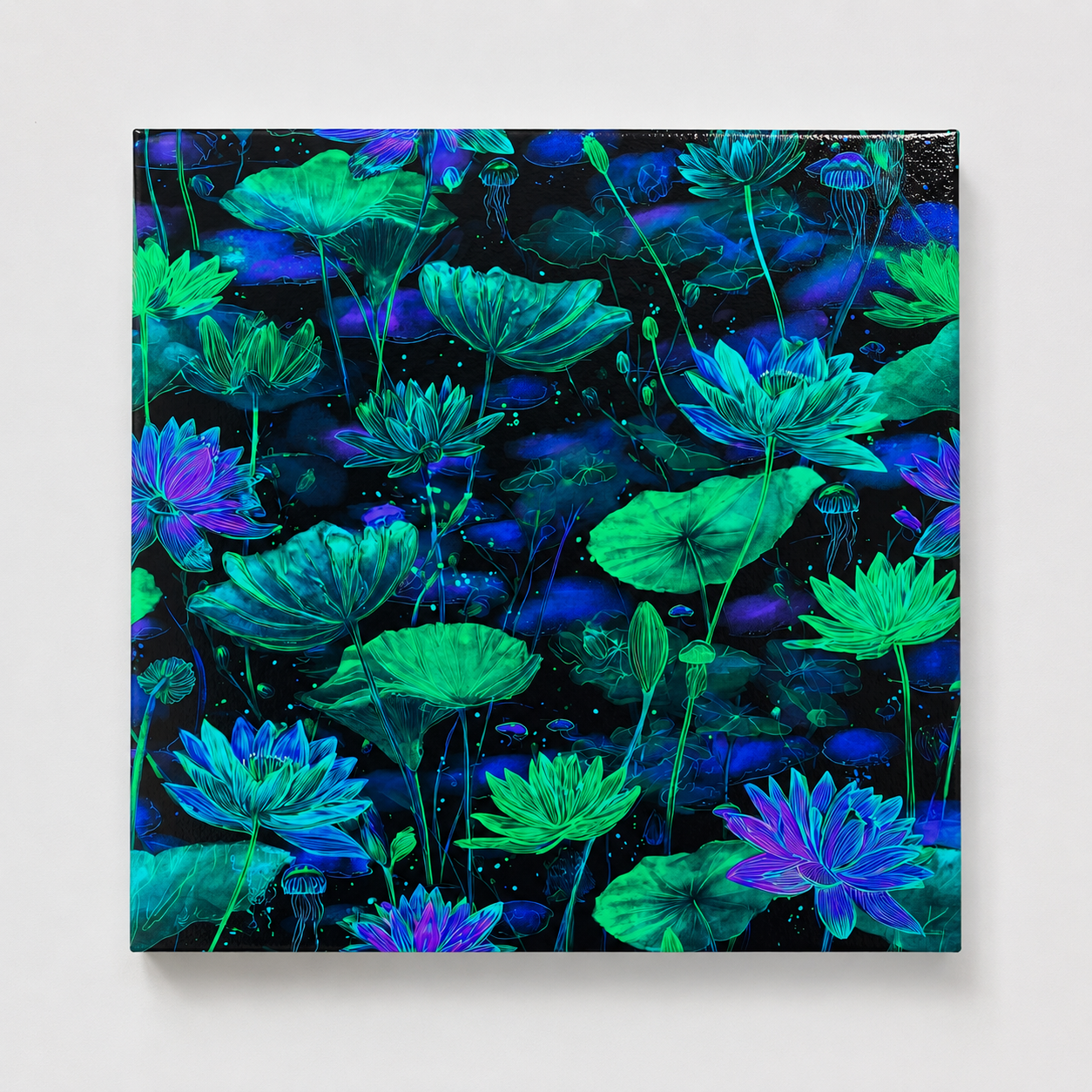Midnight Lotus Mini Canvas