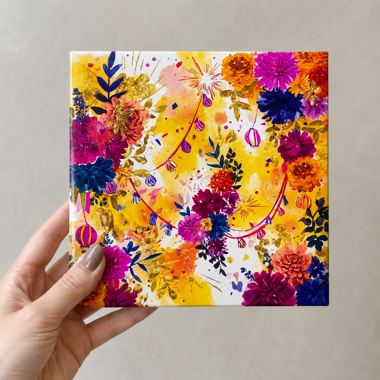 Golden Festival Mini Canvas