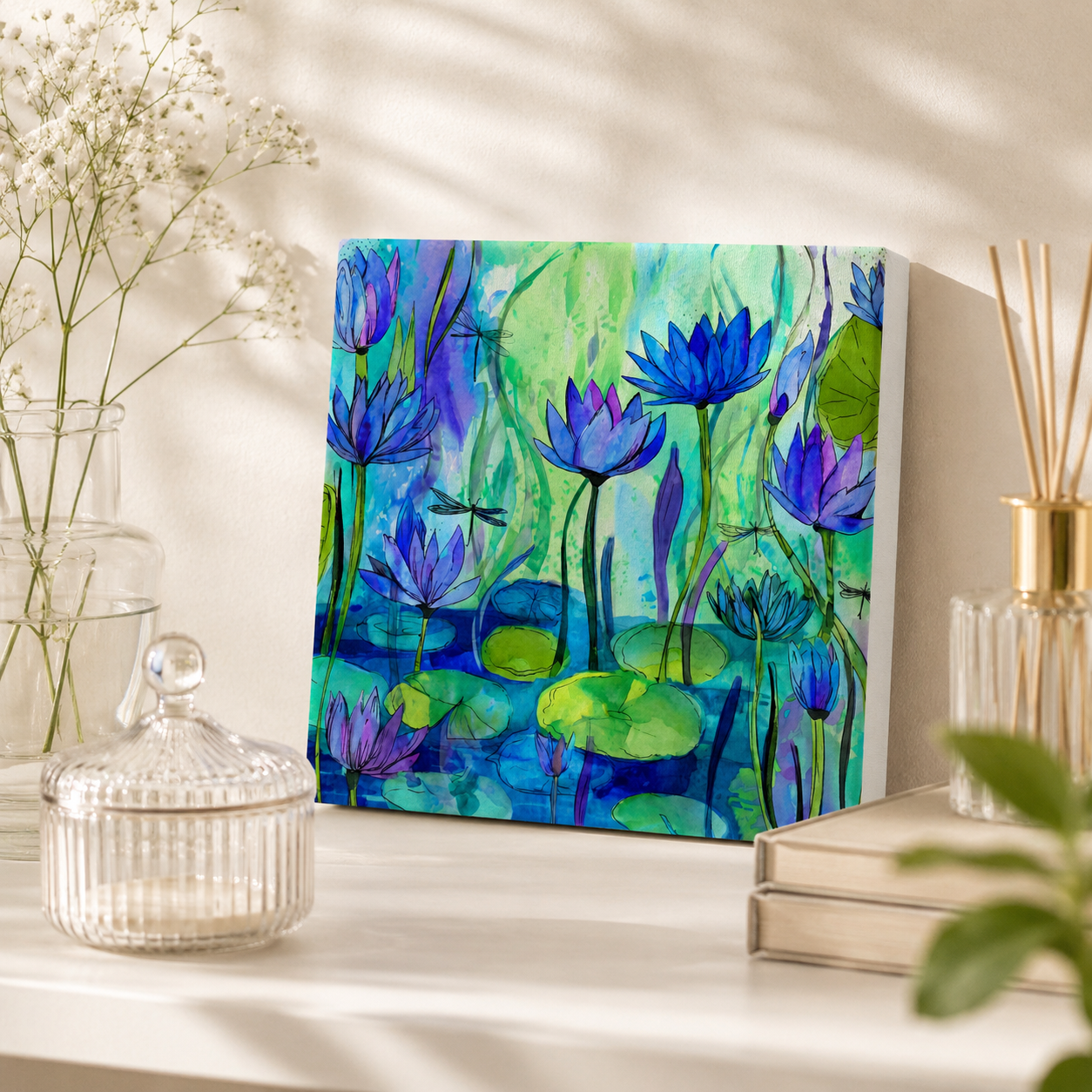 Azure Lily Mini Canvas