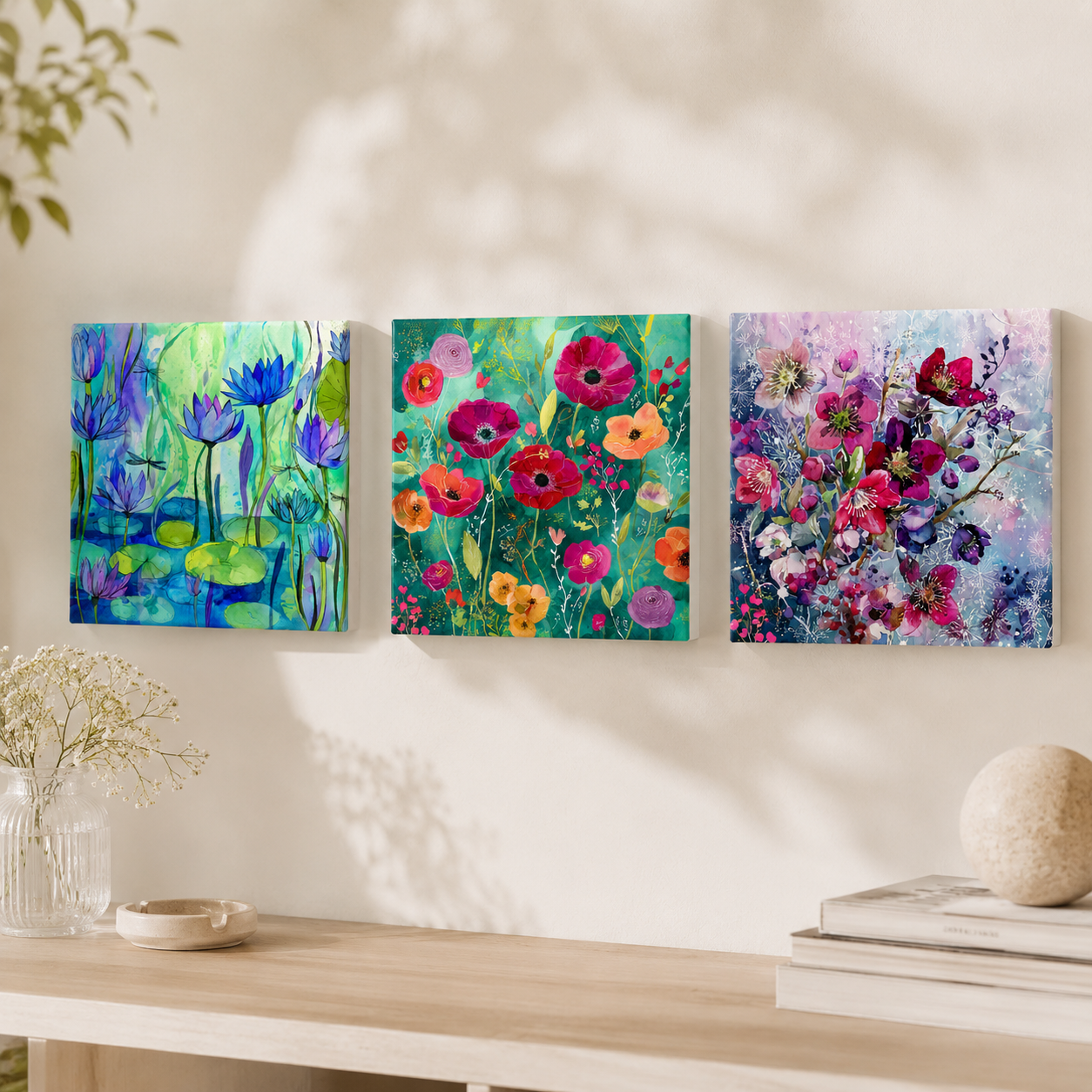 Azure Lily Mini Canvas