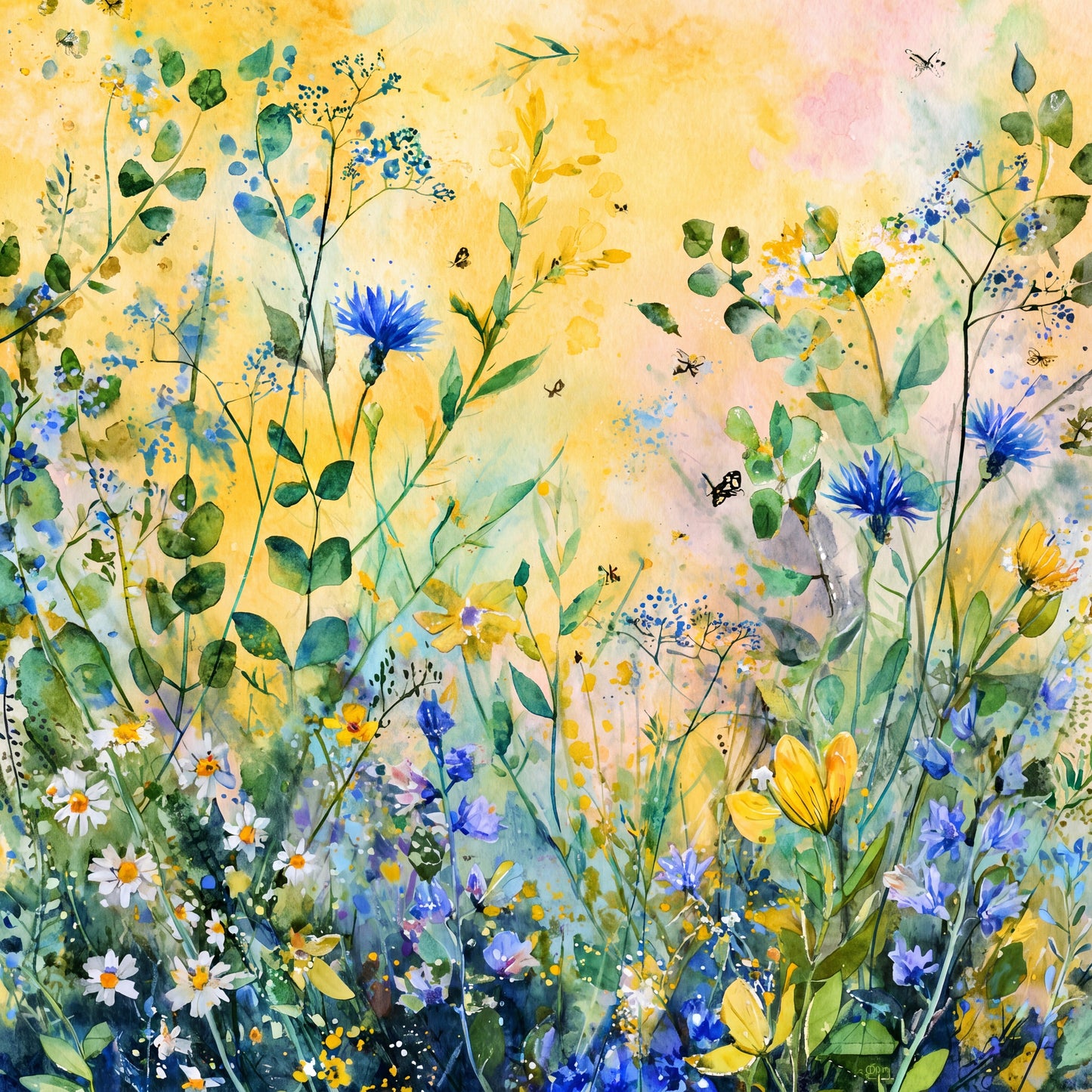 Golden Meadow Mini Canvas